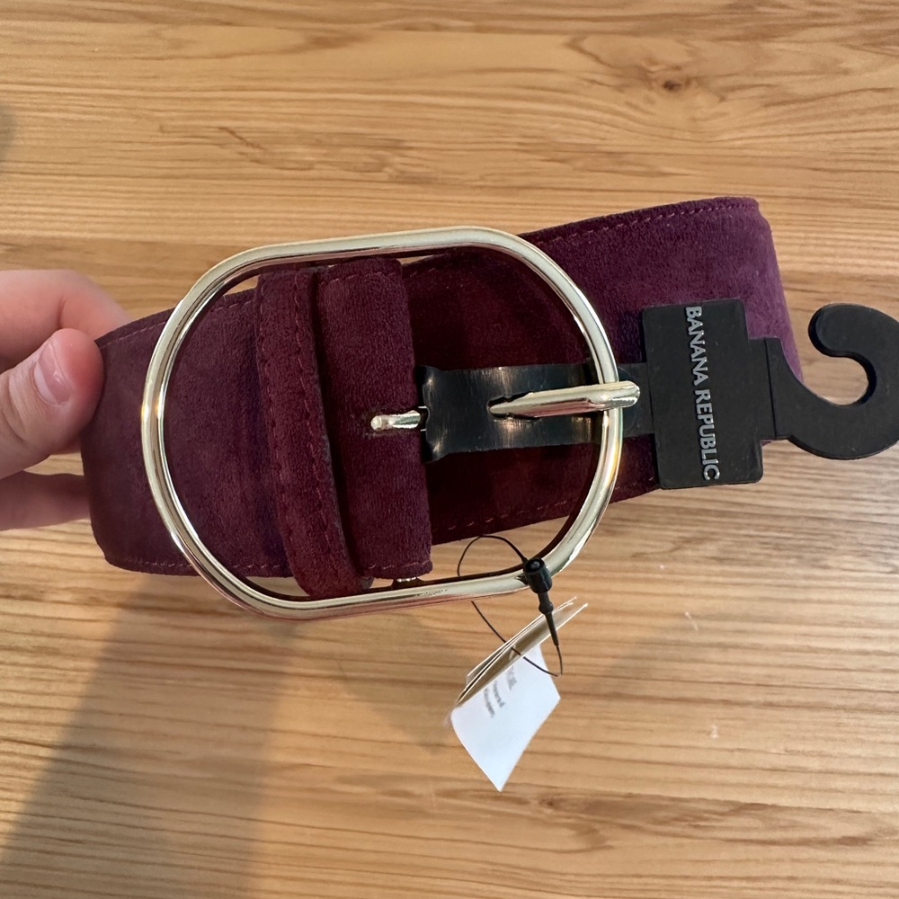 Banana Republic Purple/burgundy Suede Belt Size Small NWT